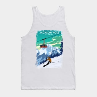 Jackson Hole Wyoming Travel Poster Tank Top